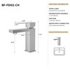 ChicFurnit Bathroom Sink Faucet Single Handle CUPC Certified Chrome Finish Design for Modern Spaces, Silver, 10.83"*7.28"*2.36" - 3 of 4