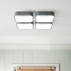 LED Flush Mount Ceiling Light with 4 Square Shapes, Dimmable Modern Fixture for Bedroom Living Room - 3 of 4
