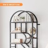 6-Tier Arched Bookcase - 81.7" Tall Geometric Bookshelf for Home & Office - Modern Storage Shelf for Books, Vinyl Records, Decor - 4 of 4