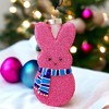 Kat + Annie 4.0 Inch Fuchsia Glittered Peep's Rabbit Ornament Bunny Spring Tree Ornaments - 2 of 4