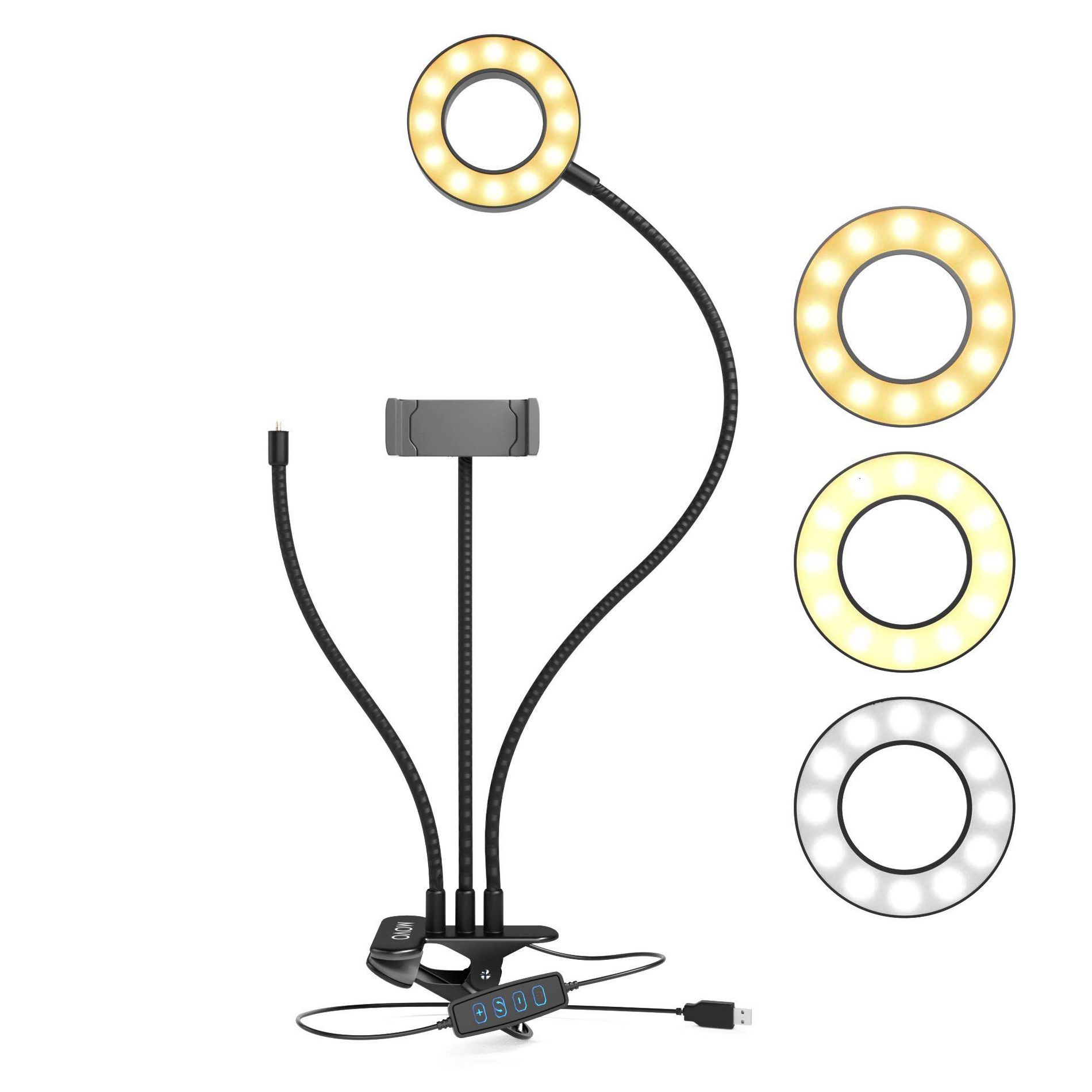 Movo VGC-3 Selfie Ring Light Stand - Complete Mobile Studio