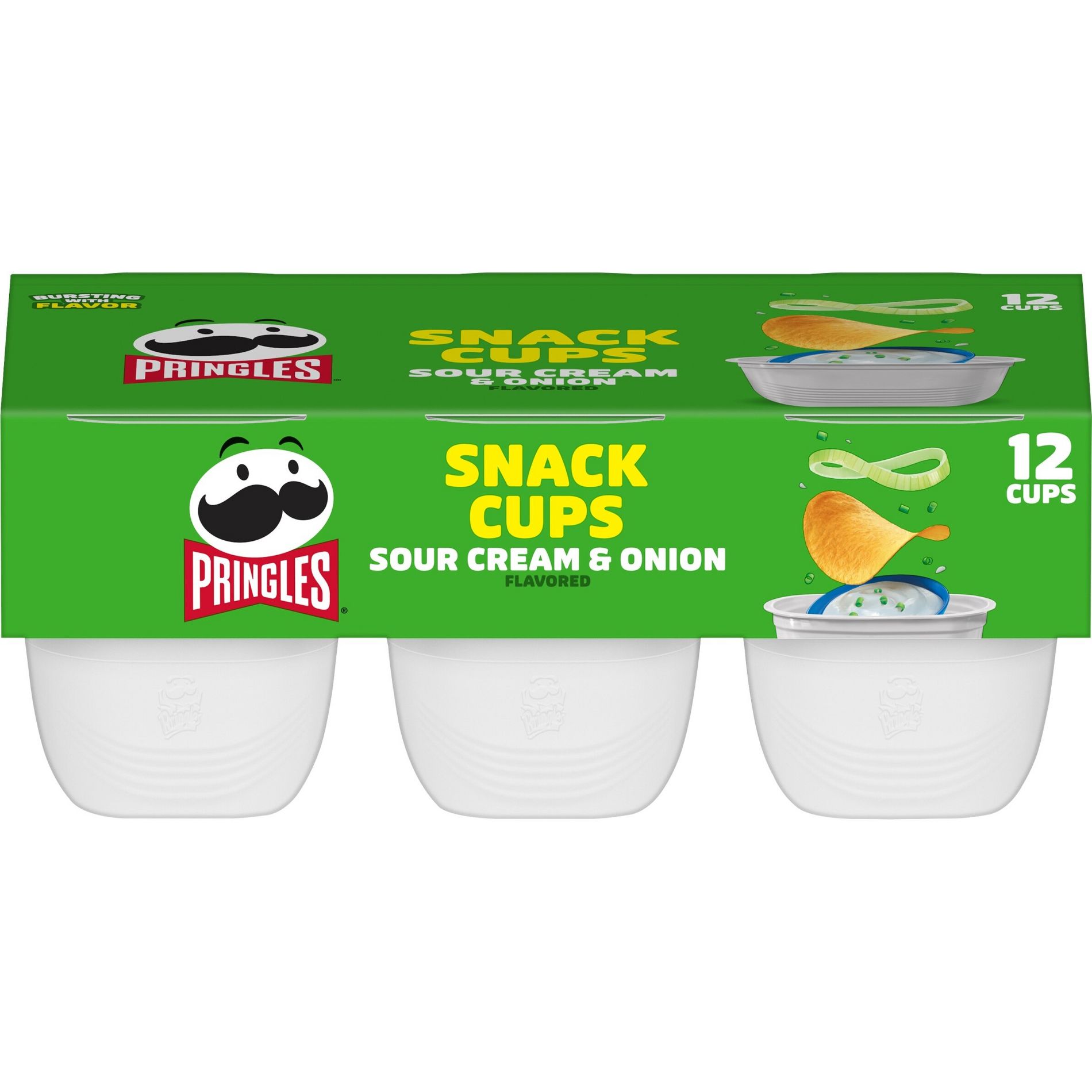 Pringles Snack Stacks Sour Cream & Onion Potato Crisps Chips Multipack - 8.8oz/12ct