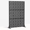 Black galvanized sheet screen 71.37x46.8inch freestanding metal privacy screen and panel, freestanding outdoor and indoor privacy screen - 4 of 4