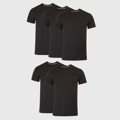 Hanes Men's Premium 5pk Slim Fit Crew Neck T-shirt - Black M : Target