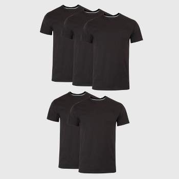 Hanes Men's Premium 5pk Slim Fit Crew Neck T-Shirt - Black