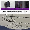 PURPLE LEAF 13ft Patio Market Umbrella and Base Double-Sided Rectangle Outdoor Table Sun Umbrellas with Crank - 3 of 4
