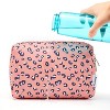 Narwey Cute Cheetah Makeup Bag Travel Cosmetic Bag Organizer Toiletry Bag Make Up Bags - 4 of 4