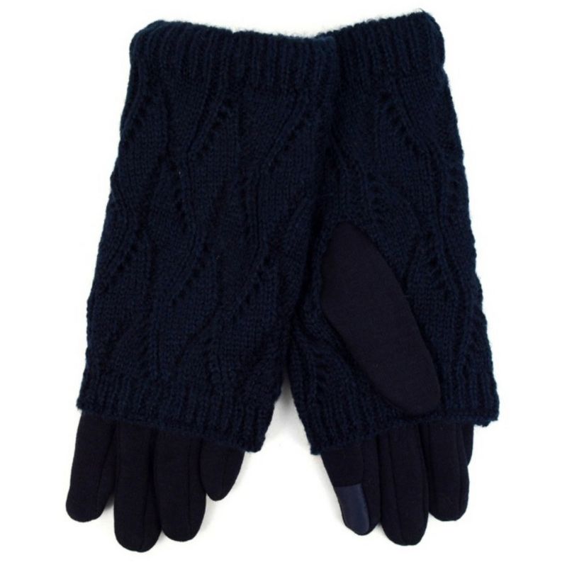 Women's Double Layer Knitted Touch Screen Winter Gloves, 1 of 6
