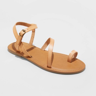 leather strap sandals womens