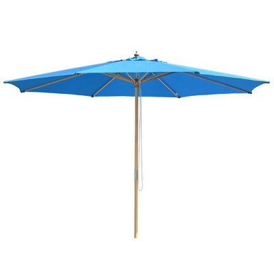 Yescom 13FT Large Outdoor Patio Umbrella UV30+ Wood 8 Rib Pole for Table Beach Yard Garden Wedding Deck Cafe Pool yellow