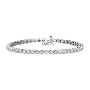 GILDED 2-3 Carat Round Lab Grown Diamond Tennis Bracelets for Women | Sterling Silver Bracelet | Fine Jewelry | Timeless Design | Gift Box Included - 1 of 4