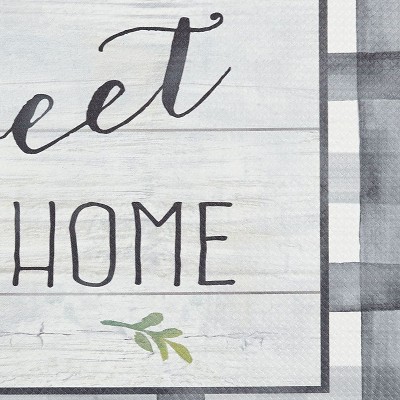 Home Sweet Home Grey Buffalo Check Anti-Fatigue Kitchen Mat