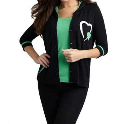 Women's Double Heart Hooded Cardigan - Angel Apparel