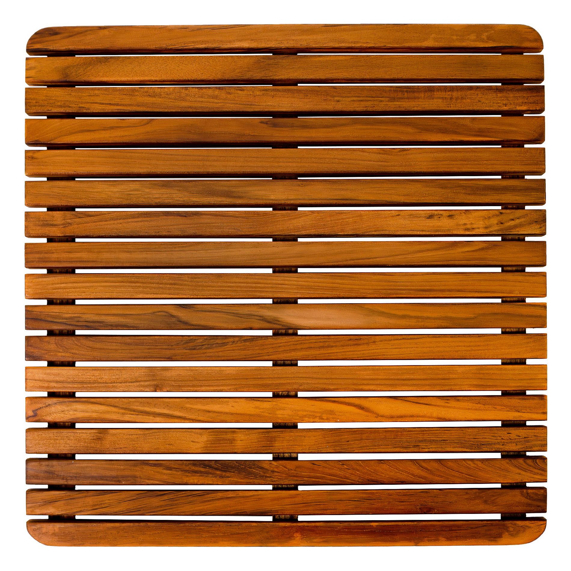 Nordic Teak 24" x 24" Oiled Shower and Bath Mat - Brown