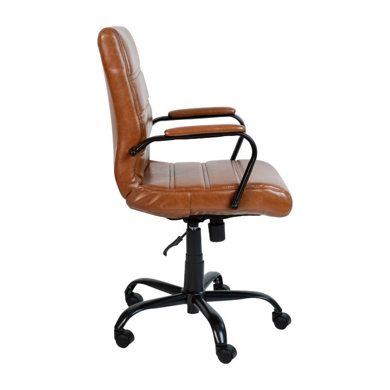 Merrick Lane Contemporary Mid-Back Home Office Chair with Padded Arms, 5 of 25