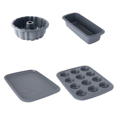 Berghoff Gem Non-stick 3pc Bakeware Set , Small Cookie Sheet, Cupcake Pan  And Loaf Pan : Target