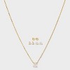 14K Gold Dipped Cubic Zirconia Pear Pendant and Stud Earring Set 4pc - A New Day™ Gold - 3 of 4