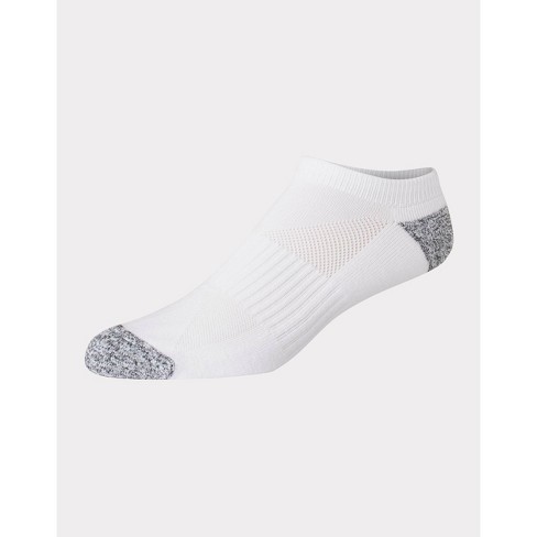 Hanes Premium Men's Performance Filament No Show Socks 6pk - White/gray 6-12  : Target