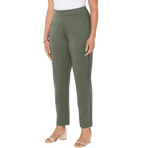 Catherines Women's Plus Size Liz&Me Slim Leg Ponte Knit Pant - 1 of 4