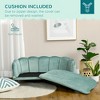 Gulches Velvet Large Dog Couch with Foam Cushion, Soft and Cute Dog Bed with Pearl Design, Dog Sofa for Big and Medium Dogs, Green - 3 of 4