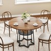 Garvee Round Dining Table for 4,Wood Dining Room Table with Storage Shelf,Kitchen Table with Metal Base,for Home Dining Room Living Room,(Only Table) - 2 of 4