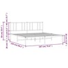 vidaXL Metal Bed Frame with Headboard Black - 4 of 4