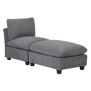 WestinTrends Hearthside 68.5" Corduroy Upholstered Indoor Chaise Lounge Chair - 1 of 4