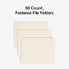 Smead End Tab Fastener File Folder, Shelf-Master  Reinforced Straight-Cut Tab, 2 Fasteners, Letter Size, Manila, 50 per Box (34115) - 3 of 4
