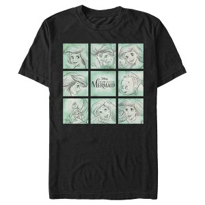Men's The Little Mermaid Ariel and Friends Sketches T-Shirt - 1 of 4
