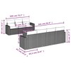 vidaXL Patio Sofa Set with Cushions Outdoor Furniture 8 Piece Poly Rattan - Gray - 3 of 4