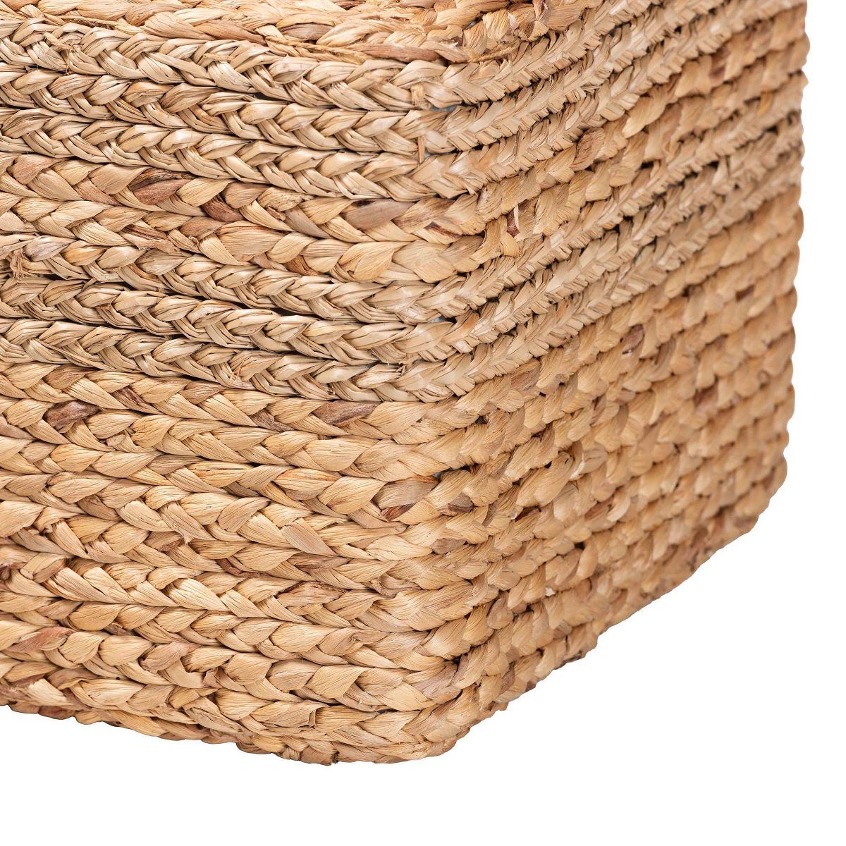 bali & pari Marella Seagrass Footstool Natural Brown: Bohemian Design, No Assembly, Spot Clean - thumbnail 4