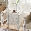 Hommoo White Nightstand with 2 Drawers - 4 of 4