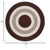 Colonial Mills Flowers Bay - Brown 3 Ft round Round Rug Indoor/Outdoor 100% Polypropylene - 3 of 4