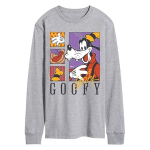Men's - Disney - Goofy Boxes Long Sleeve Graphic T-Shirt - 1 of 3