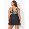 Swimsuits for All Women's Plus Size Tie Front V-Neck Swimdress - 3 of 4