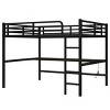 TopComfy Beds Metal Queen Size Loft Bed Space Saving Noise Reduced Structure Heavy Duty Bedroom Furniture for Bedroom, Black, 63"*68.9"*95.68" - 4 of 4