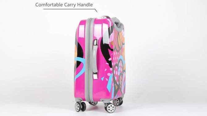 Rockland Vision Polycarbonate Hardside Carry On Spinner Suitcase, 5 of 11, play video