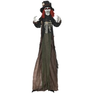 SEVOBAL Party Decorations and Accessories 6' Animated Zombie Halloween Prop with Sound and Motion for Haunted House, Multicolor, 44.5"*25.2"*71.7" - 1 of 4