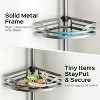 HAMITOR Shower Caddy Tension Pole：4-Tier Rustproof Bathroom Corner Shelf for Renters 47 121inches Adjustable Bathtub Organizer with Soap Holder large - 2 of 4