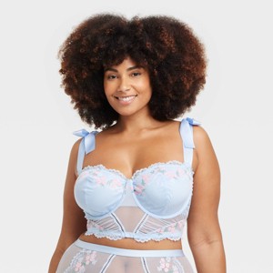 Women's Garden Party Lingerie Corset - Auden™ Light Blue - 1 of 3