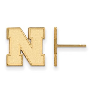 Black Bow Jewelry 10k Yellow Gold Nebraska Cornhuskers NCAA Post Earrings - 1 of 3