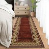 Modern 2'x6' Washable Area Rugs  Geometric Rugs for Living Room Bedroom Boys,Ultra Thin Non Slip Modern Large Accent Carpet Red - 2 of 4