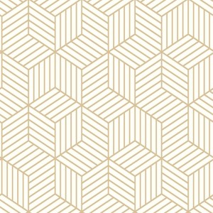 RoomMates Striped Hexagon White Peel and Stick Wallpaper: Vinyl, Self-Adhesive, Geometric, Modern, Removable, 28.18 Sq Ft Coverage - 1 of 4