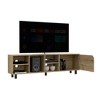 70.8" Manufactured Wood TV Stand for TVs up to 70" with Four Open Shelves, Back Cable Holes, and Five Legs for Living Room - 2 of 4