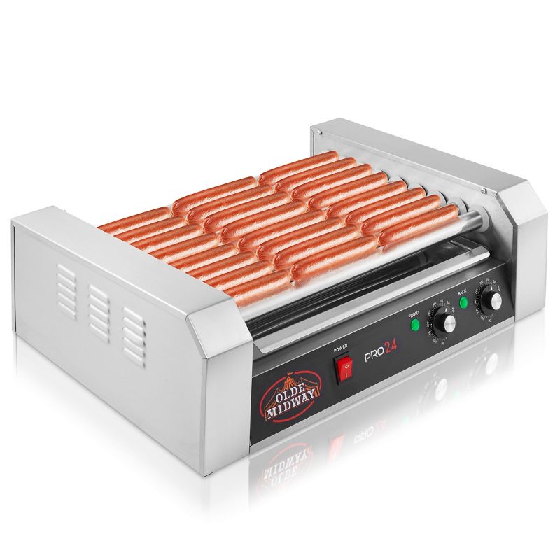 Olde Midway Electric Hot Dog Roller Grill Cooker, Commercial Grade Machine, 1 of 8