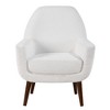 Boucle Fabric Mid-Century Arm Chair with Coil Spring Seat, Foam Cushion, and Solid Wood Legs - 2 of 4