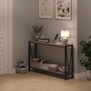 43'' Narrow Console Table with V Design, 2-Tier Entryway Table with Storage Shelf for Living Room - 4 of 4