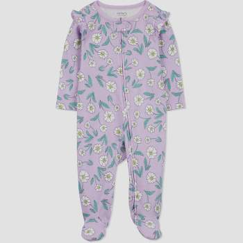 Carter's Just One You®️ Baby Girls' Floral Sleep N' Play - Purple/White