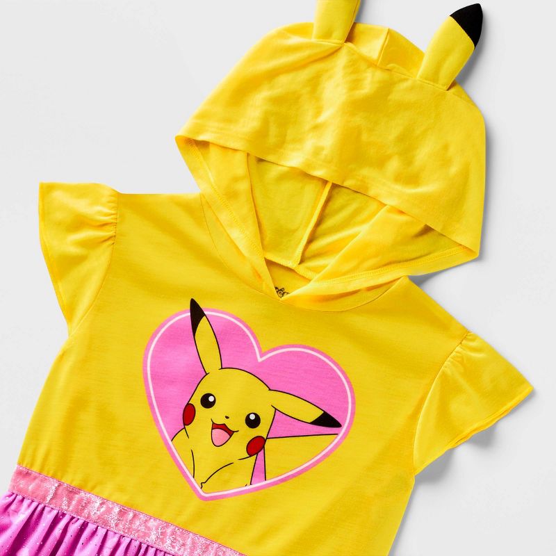 Girls&#39; Pokémon Pikachu Fantasy NightGown - Yellow, 3 of 4
