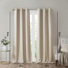 PAGED 42x84 Inch Tonal Printed Faux Silk Total Blackout Curtains,Curtain Panels for Living Room,Bedroom(2 Pcs Window Panels) - 3 of 4
